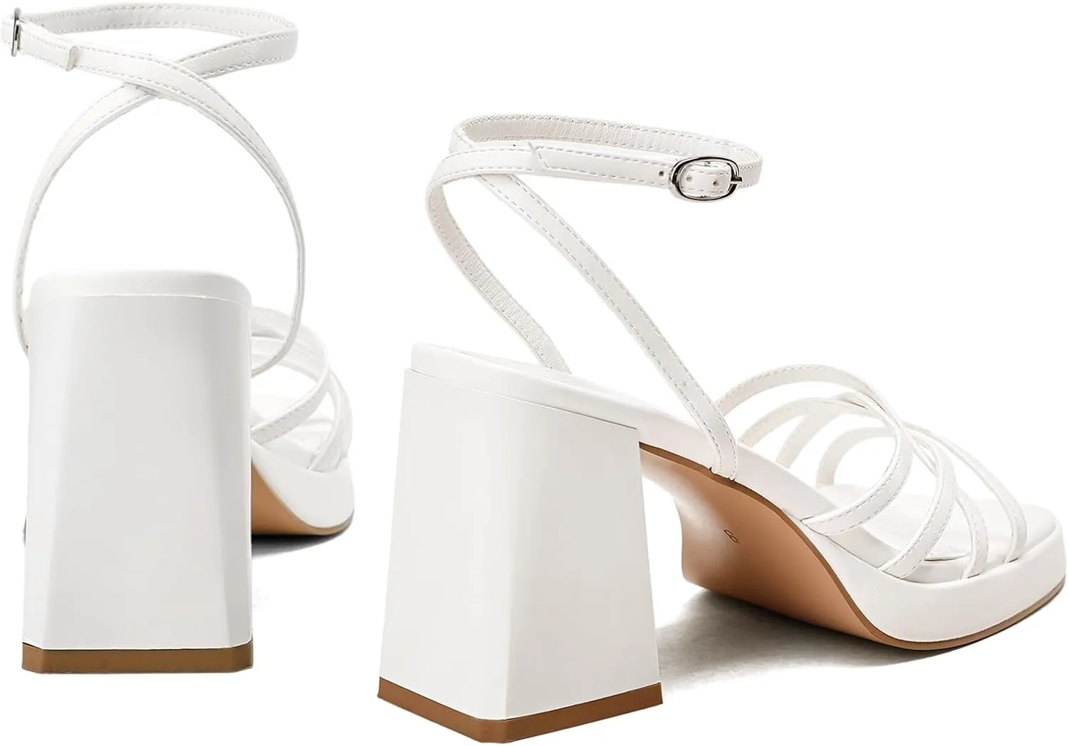 Women's Rhinestone Sparkling Heeled Sandals, Ankle-Strap Pin-Buckled Block Heel Gold Square-Toe Sandals, Dress-Up Summer Ball Party Dress Shoes