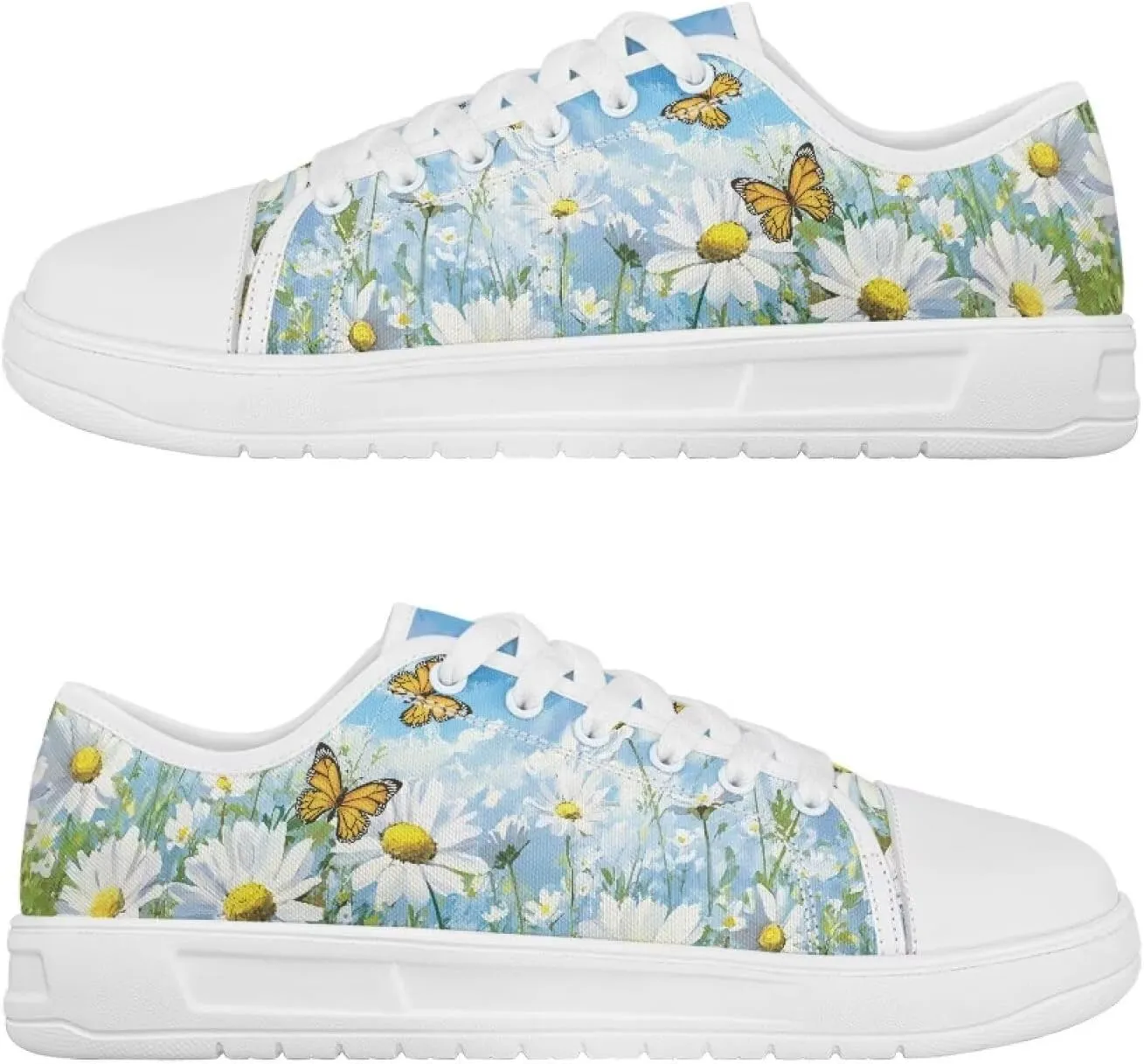 Women’s Slip on Canvas Shoes Classic Arch Support Sneakers Loafers Shoes Casual Fashion Low-Top Slip Ons US 5.5-13.5