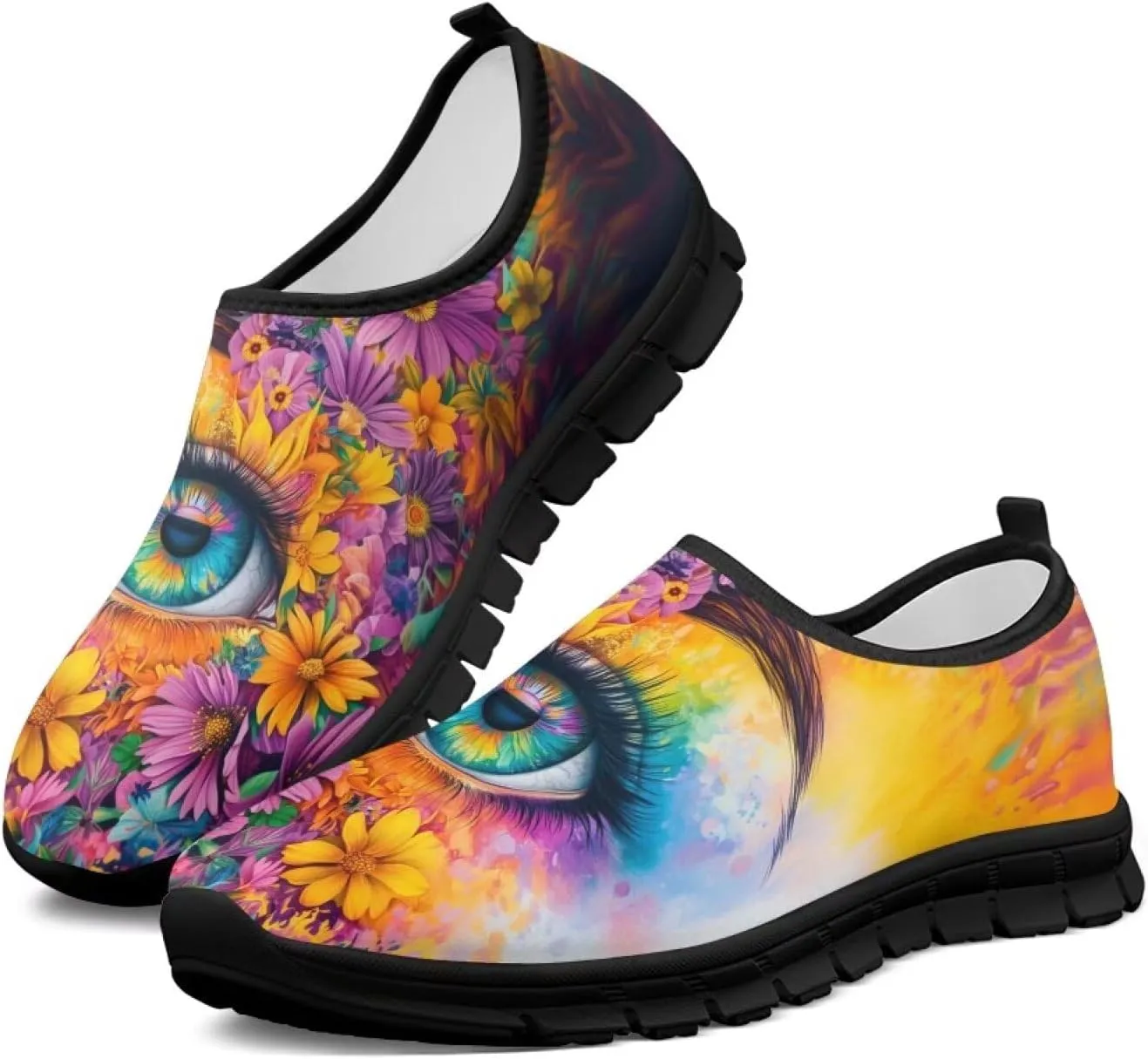 Womens Slip On Shoes Casual Art Painting Walking Shoes for Women
