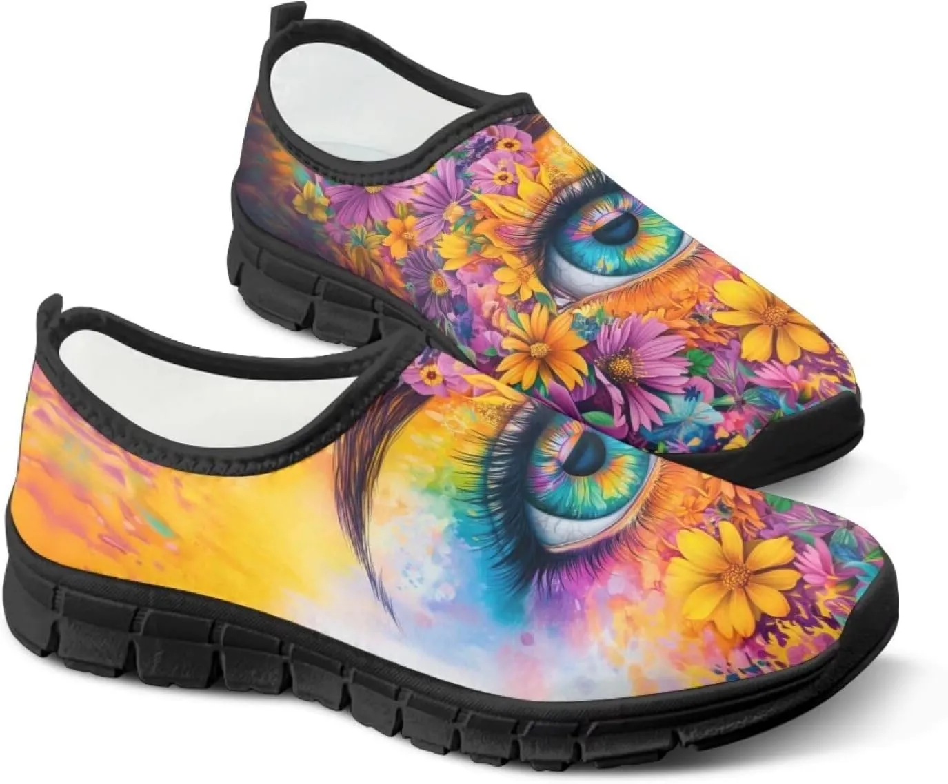 Womens Slip On Shoes Casual Art Painting Walking Shoes for Women