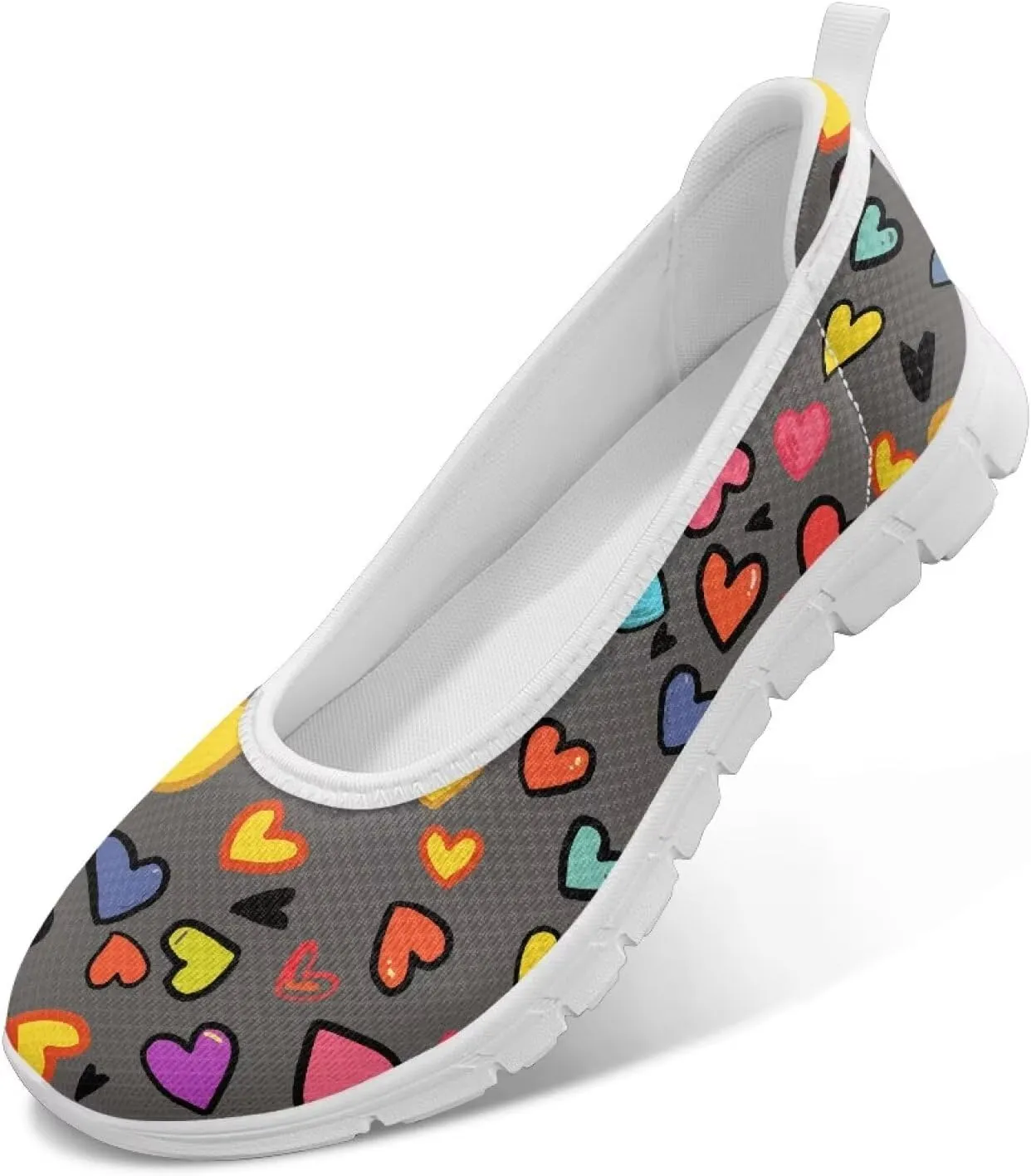 Womens Slip on Shoes Lightweight Printed Walking Shoes Stylish Loafers Non Slip Flat Shoes Low-top Casual Shoes SizeUS 6-11