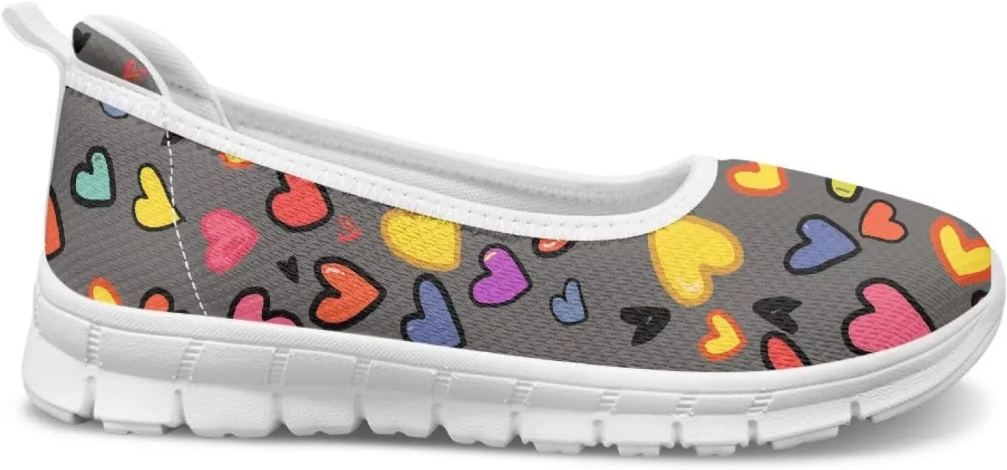 Womens Slip on Shoes Lightweight Printed Walking Shoes Stylish Loafers Non Slip Flat Shoes Low-top Casual Shoes SizeUS 6-11