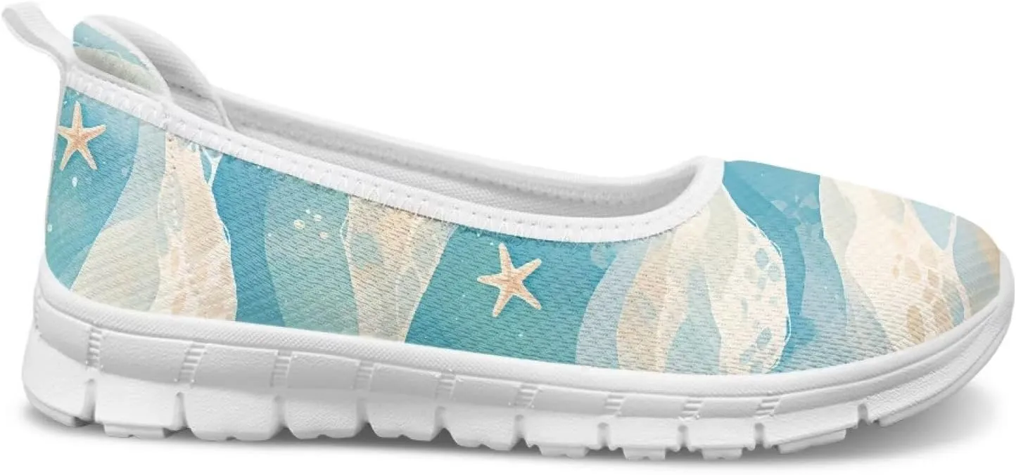 Womens Slip on Shoes Lightweight Printed Walking Shoes Stylish Loafers Non Slip Flat Shoes Low-top Casual Shoes SizeUS 6-11