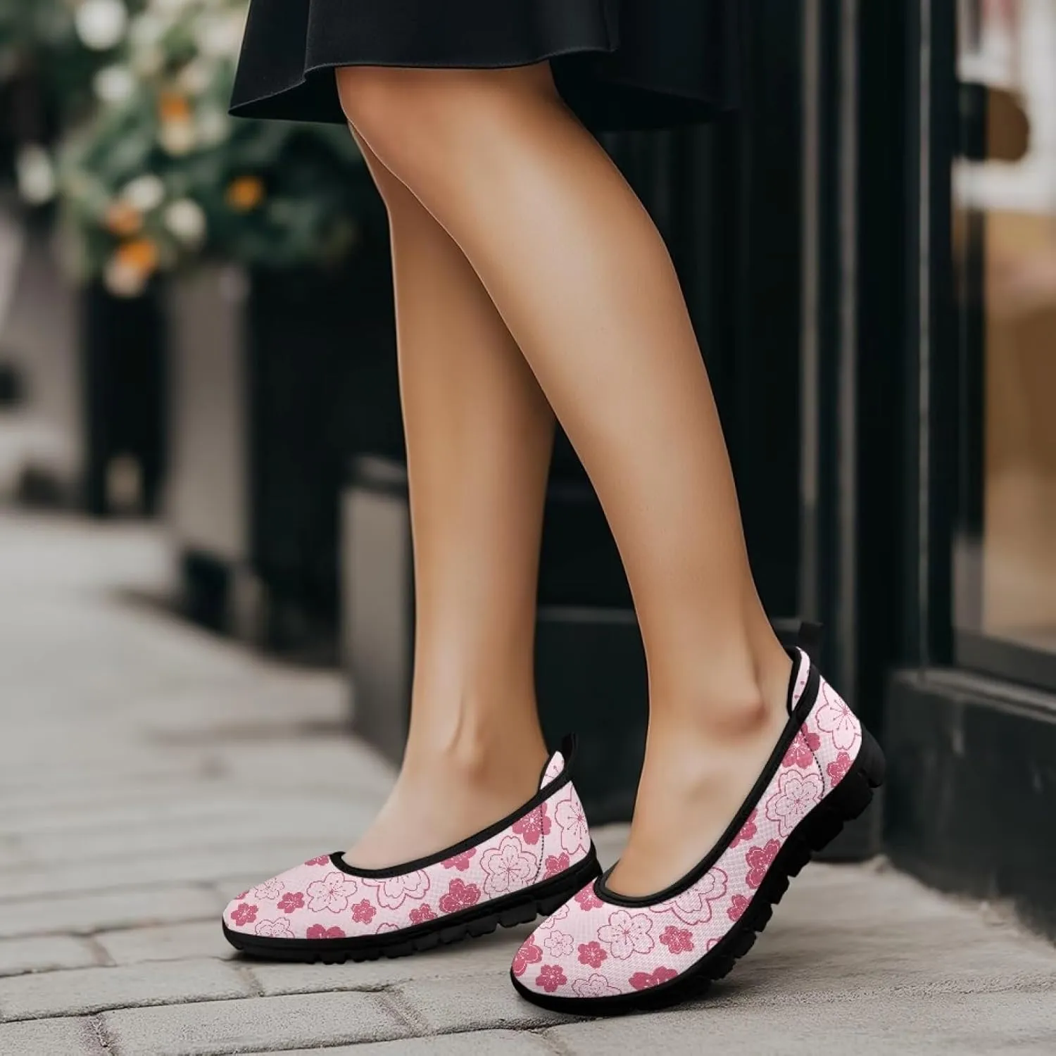 Women's Slip on Shoes Printed Lightweight Walking Shoes Stylish Loafers Non Slip Shoes Low-top Casual Shoes SizeUS 6-11