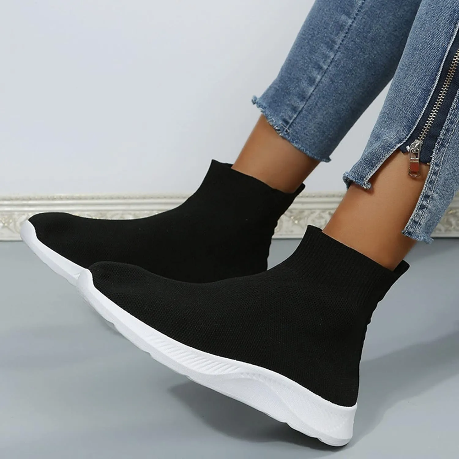 Womens Slip On Sneakers Casual Comfortable Walking Shoes Lightweight Canvas Flats Breathable Mesh Non Slip Loafers
