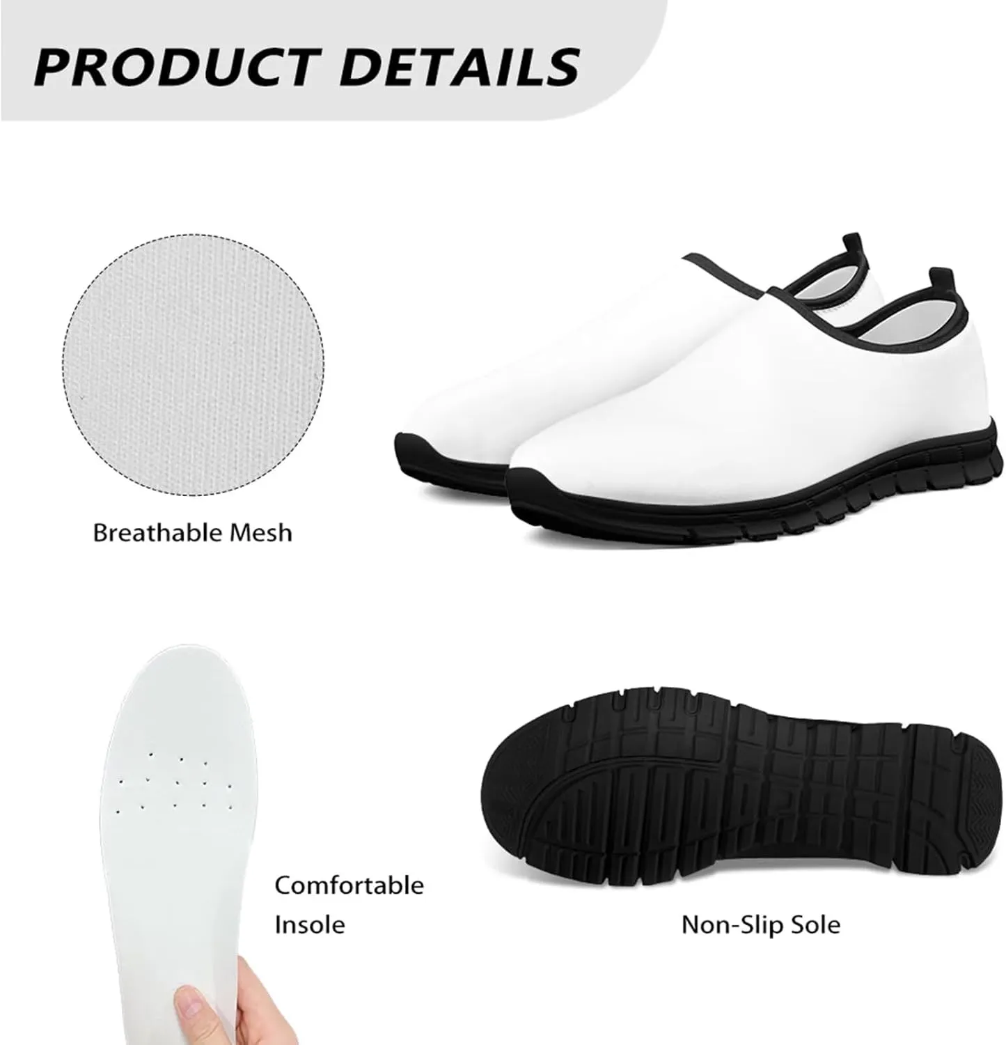 Womens Slip On Sneakers Lightweight Womens Casual Fall Shoes for Travel