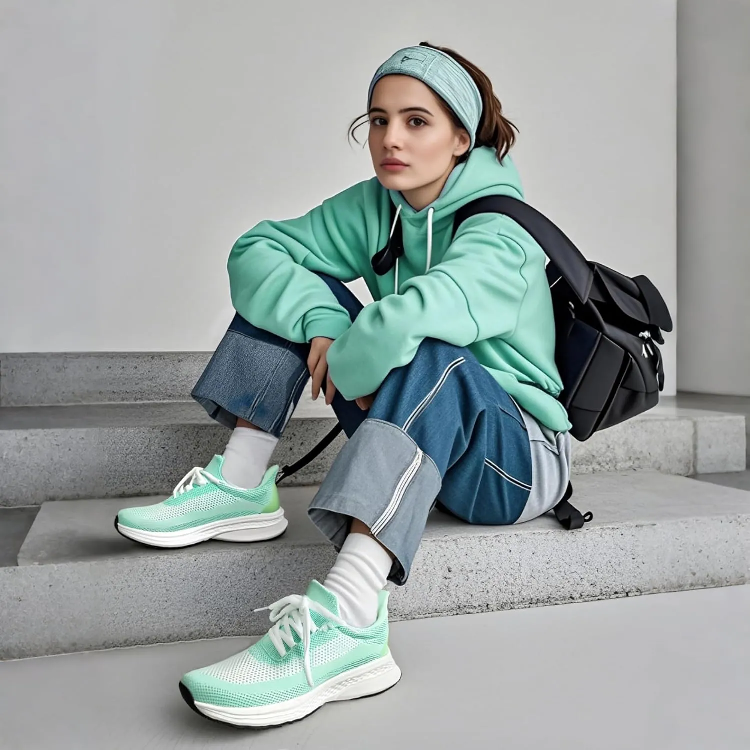 Womens Slip on Walking Shoes Hands Free Matriana Lightweight Breathable Comfort Tennis Gym Running Sneakers for Women