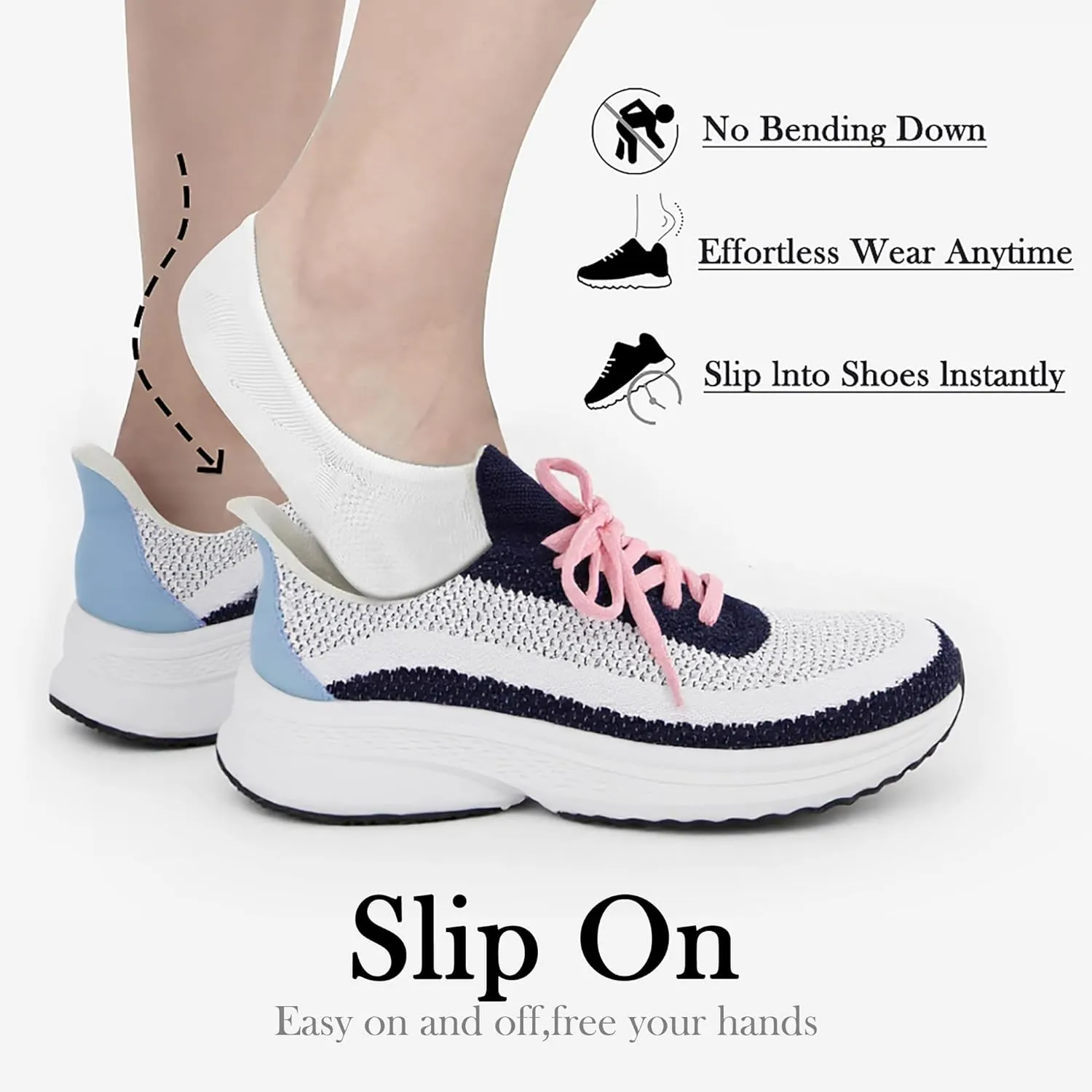 Womens Slip on Walking Shoes Hands Free Matriana Lightweight Breathable Comfort Tennis Gym Running Sneakers for Women