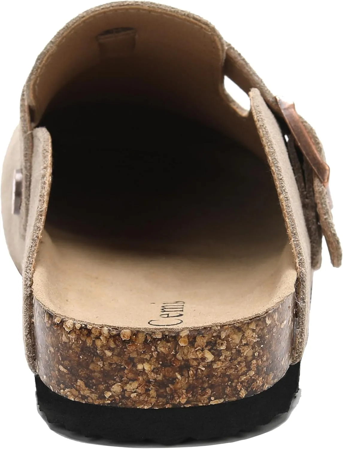 Women's Suede Clogs Men's Leather Mules Cork Footbed Sandals Slip-on Potato Shoes with Arch Support