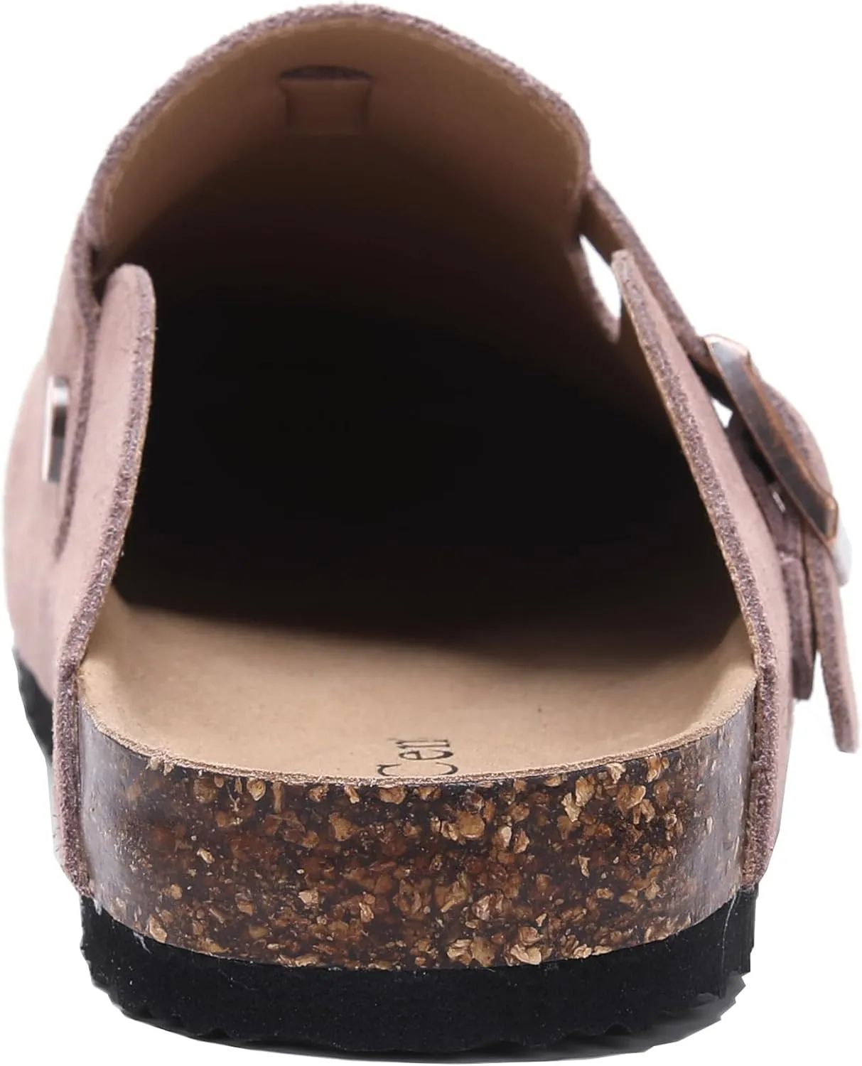 Women's Suede Clogs Men's Leather Mules Cork Footbed Sandals Slip-on Potato Shoes with Arch Support