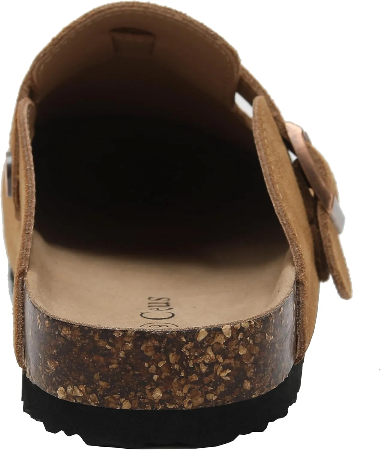 Women's Suede Clogs Men's Leather Mules Cork Footbed Sandals Slip-on Potato Shoes with Arch Support