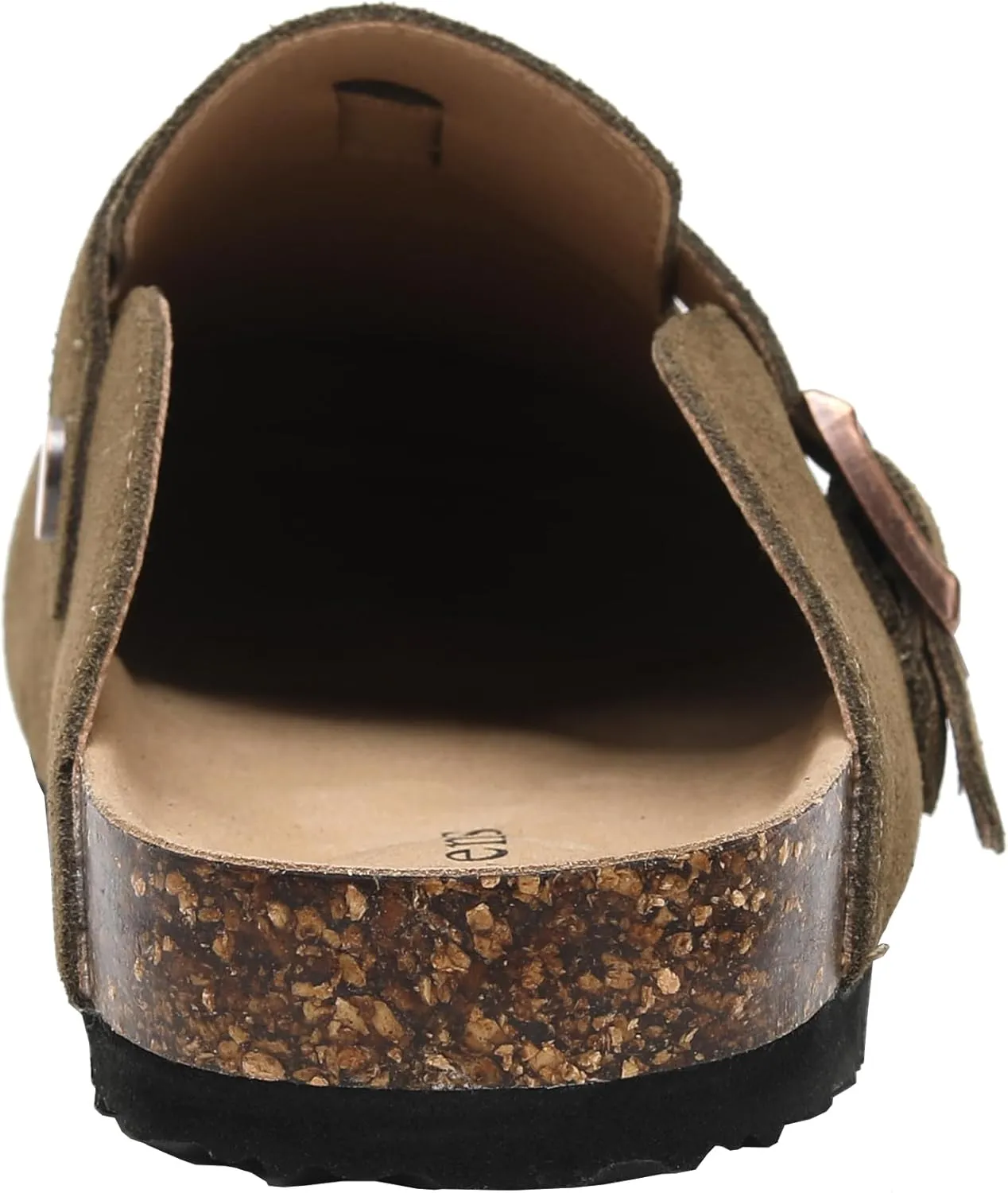 Women's Suede Clogs Men's Leather Mules Cork Footbed Sandals Slip-on Potato Shoes with Arch Support