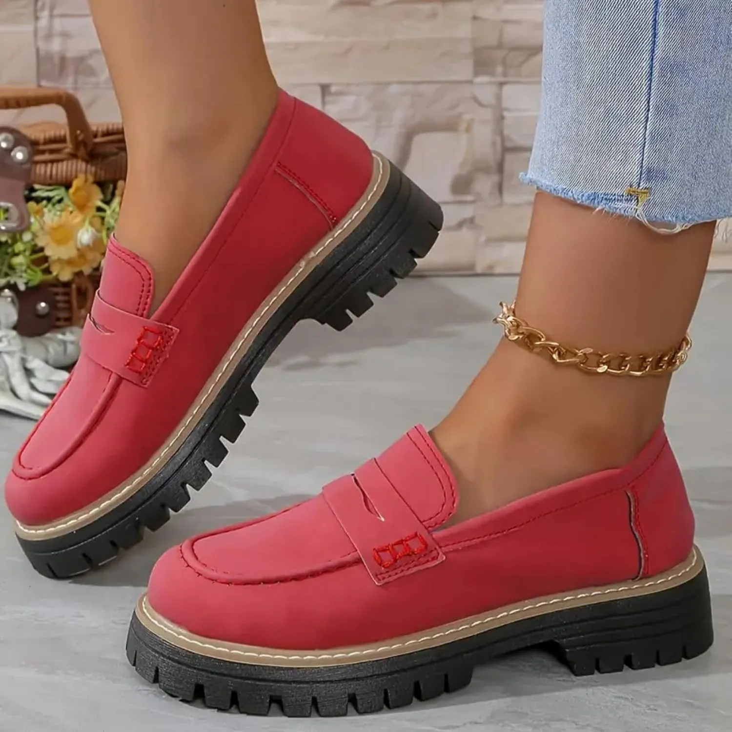 Women's Suede Penny Loafer Comfort Driving Moccasins Casual Slip-Ons Loafer Flats Business Work Shoes