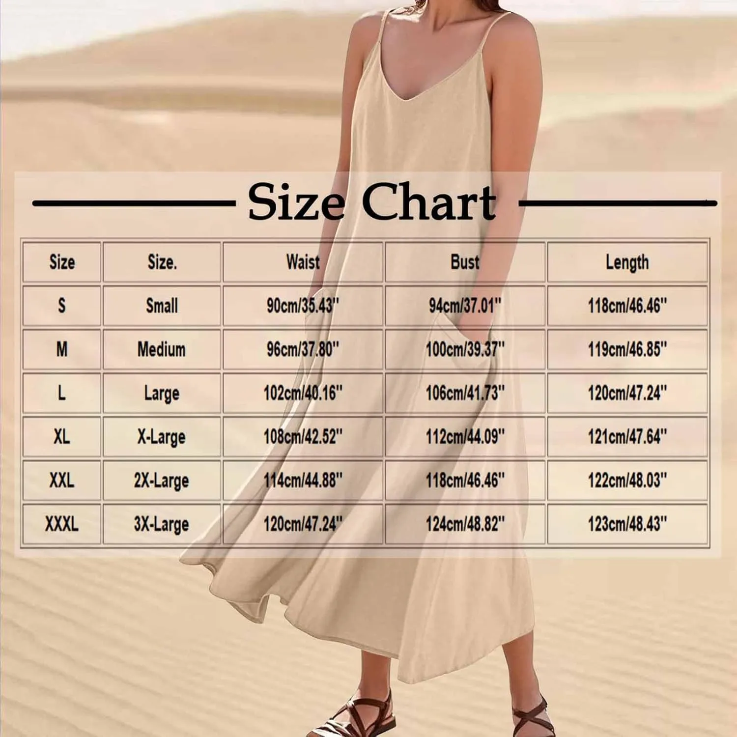 Women's Summer Cotton Linen Long Dress Sleeveless Elegant Flowy Beach Dresses Loose Comfy Maxi Dress with Pockets