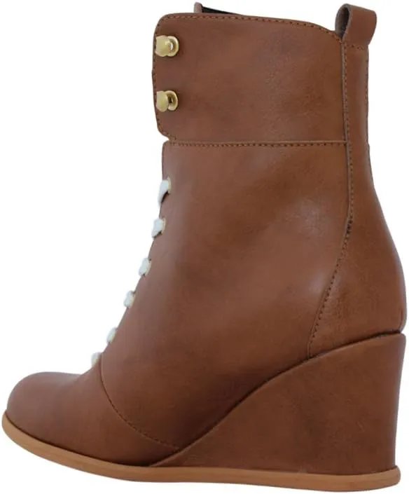 Women's Vegan Posh Wedge Boots