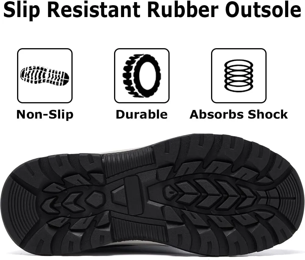 Women's Waterproof Winter Snow Boots Warm Comfortable with Side Zipper - 2024 Fashion Lightweight Hiking boots for Cold Weather Insulated Mid Calf Military Booties