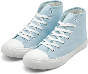 Womens Winter Snow Boots High Top Warm Canvas with Fur Lined Ankle Winter Sneakers
