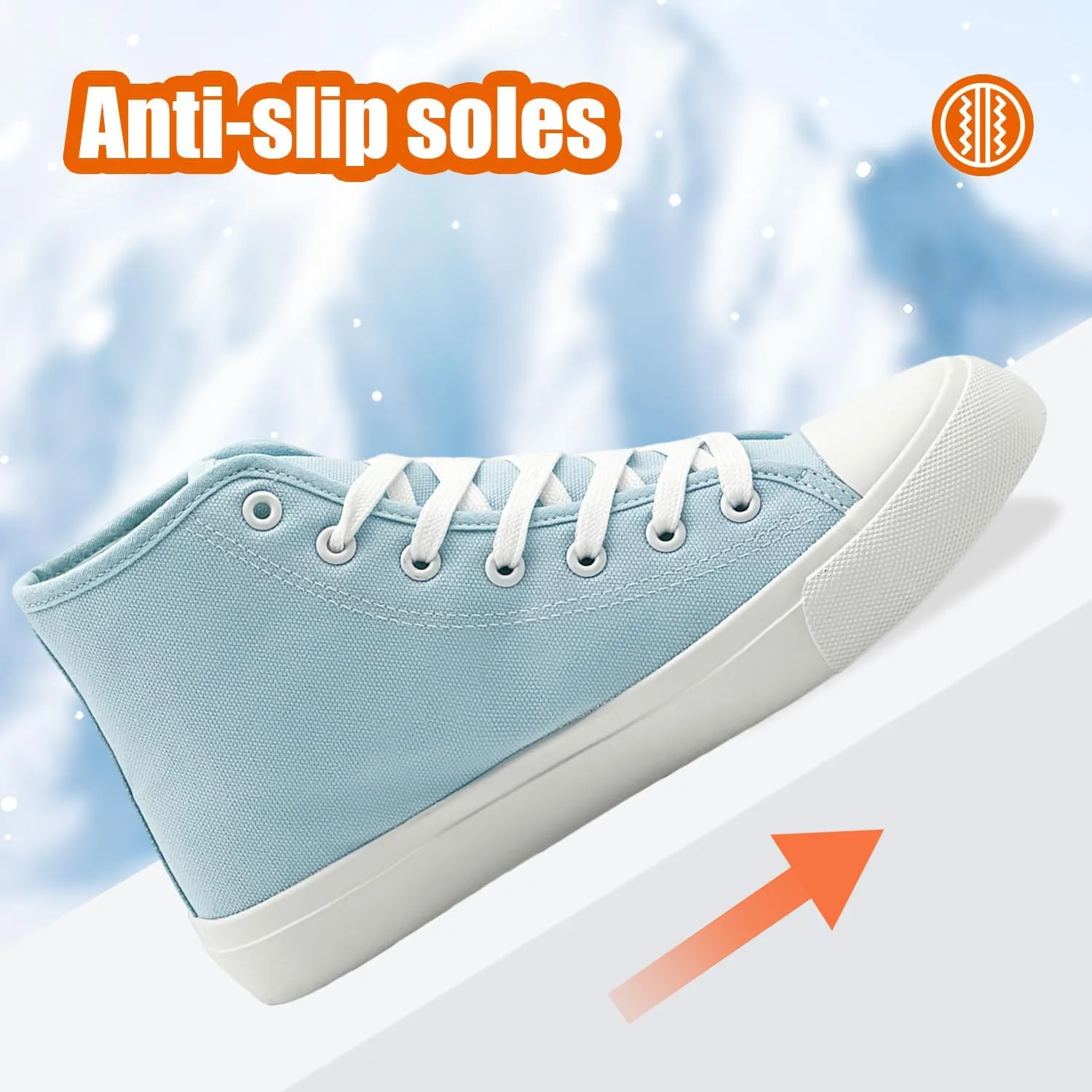 Womens Winter Snow Boots High Top Warm Canvas with Fur Lined Ankle Winter Sneakers