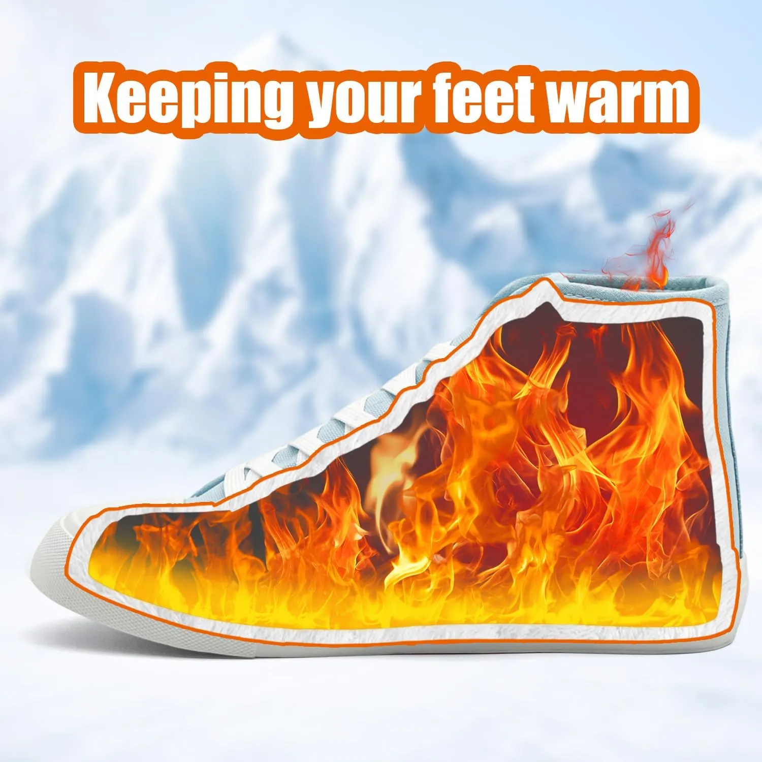 Womens Winter Snow Boots High Top Warm Canvas with Fur Lined Ankle Winter Sneakers