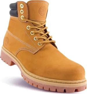 Work Boots For Men Steel/Soft Toe Non Slip Rubber Sole Resistant Utility Oil Mens Industrial Construction Boots
