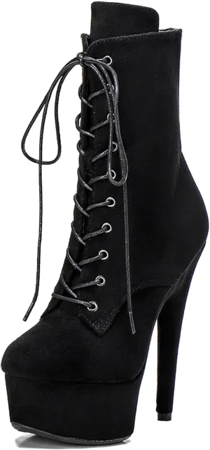 WUXIN H&P 6 in Pole Dance Boot Shoes For Women,6 in Exotic Stiletto Pole Dance Boot Shoes Platform,6 in Stiletto Platform Pole Dancing Shoes Ankle Boots Heels