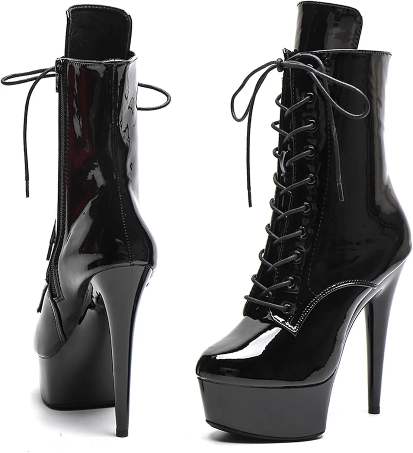 WUXIN H&P 6 in Pole Dance Boot Shoes For Women,6 in Exotic Stiletto Pole Dance Boot Shoes Platform,6 in Stiletto Platform Pole Dancing Shoes Ankle Boots Heels