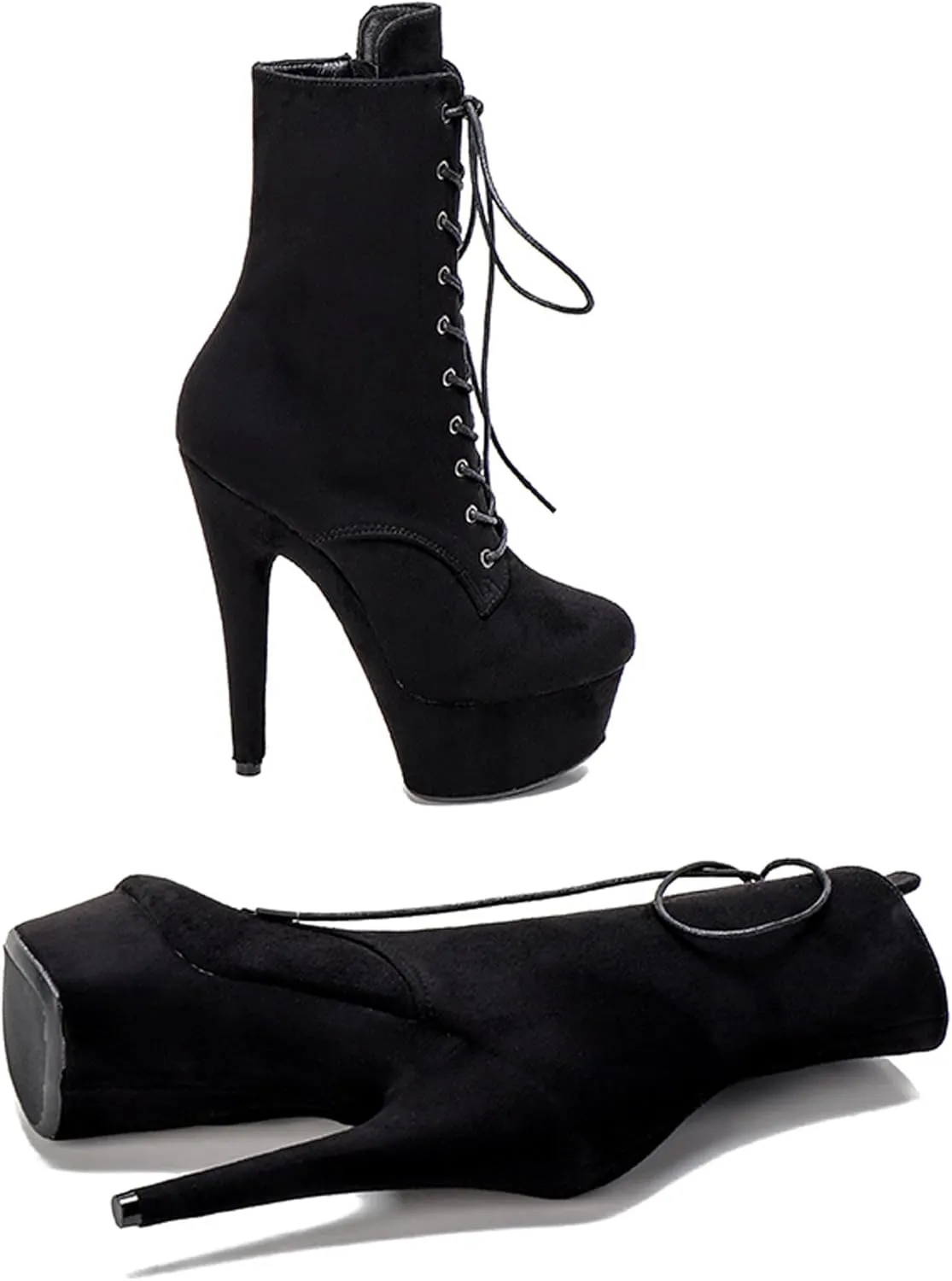 WUXIN H&P 6 in Pole Dance Boot Shoes For Women,6 in Exotic Stiletto Pole Dance Boot Shoes Platform,6 in Stiletto Platform Pole Dancing Shoes Ankle Boots Heels