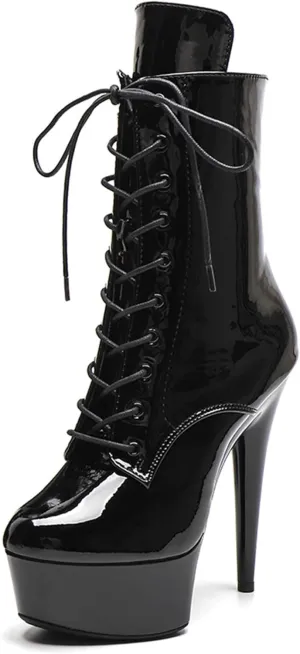 WUXIN H&P 6 in Pole Dance Boot Shoes For Women,6 in Exotic Stiletto Pole Dance Boot Shoes Platform,6 in Stiletto Platform Pole Dancing Shoes Ankle Boots Heels