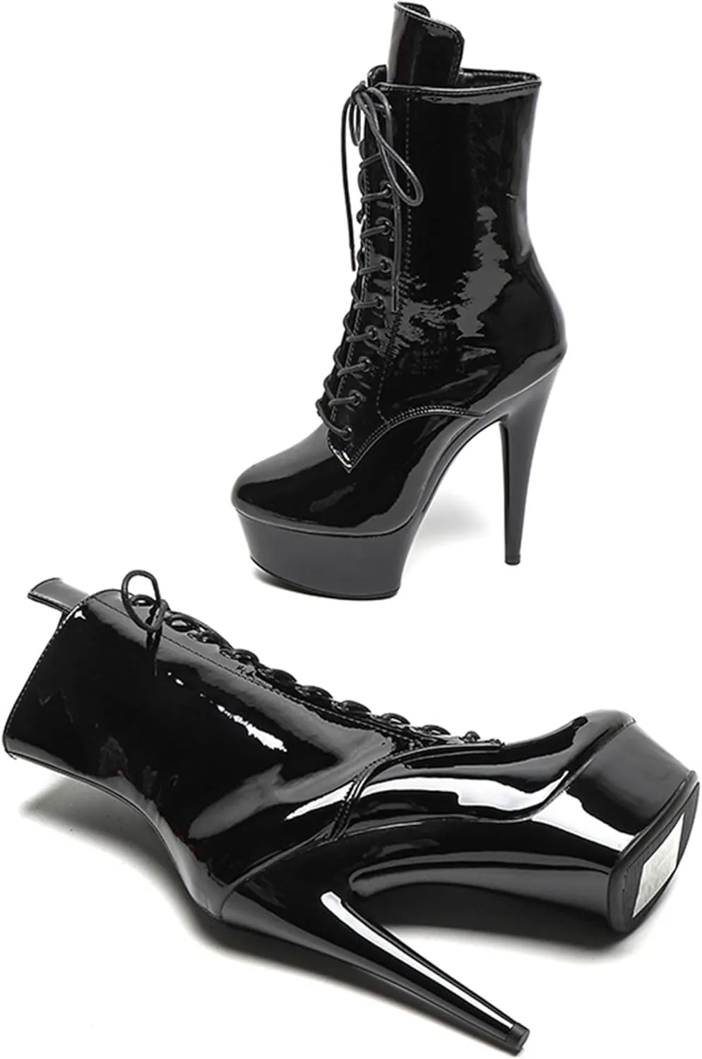 WUXIN H&P 6 in Pole Dance Boot Shoes For Women,6 in Exotic Stiletto Pole Dance Boot Shoes Platform,6 in Stiletto Platform Pole Dancing Shoes Ankle Boots Heels