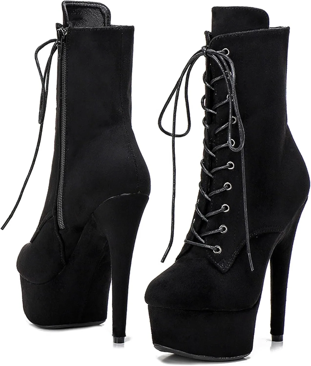 WUXIN H&P 6 in Pole Dance Boot Shoes For Women,6 in Exotic Stiletto Pole Dance Boot Shoes Platform,6 in Stiletto Platform Pole Dancing Shoes Ankle Boots Heels