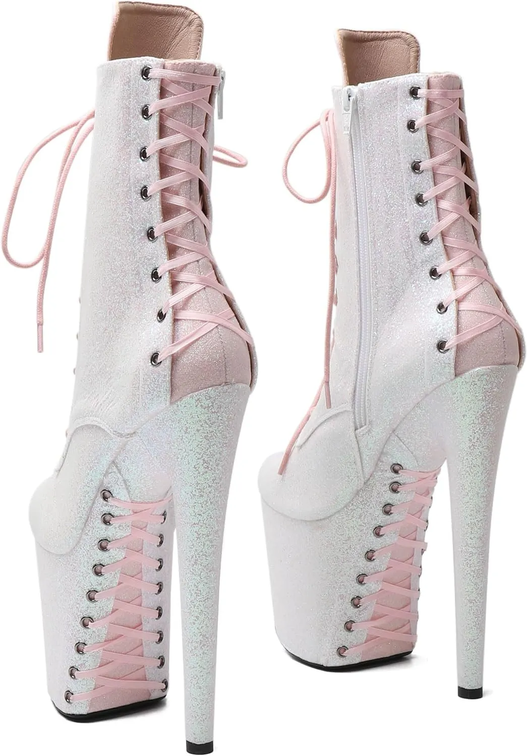 WUXIN H&P 8 in Pole Dance Boot Shoes For Women,8 in Exotic Stiletto Pole Dance Boot Shoes Platform,8 in Stiletto Platform Pole Dancing Shoes Ankle Boots Heels