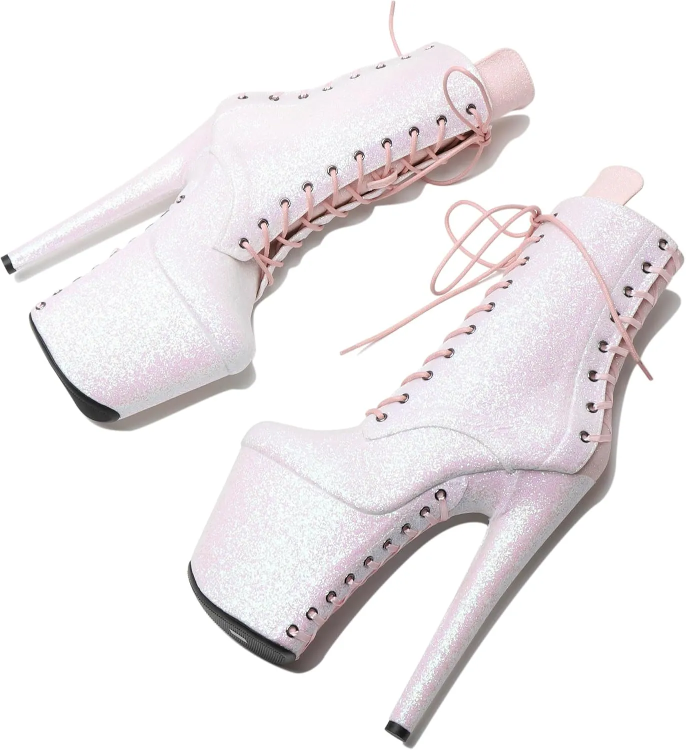 WUXIN H&P 8 in Pole Dance Boot Shoes For Women,8 in Exotic Stiletto Pole Dance Boot Shoes Platform,8 in Stiletto Platform Pole Dancing Shoes Ankle Boots Heels