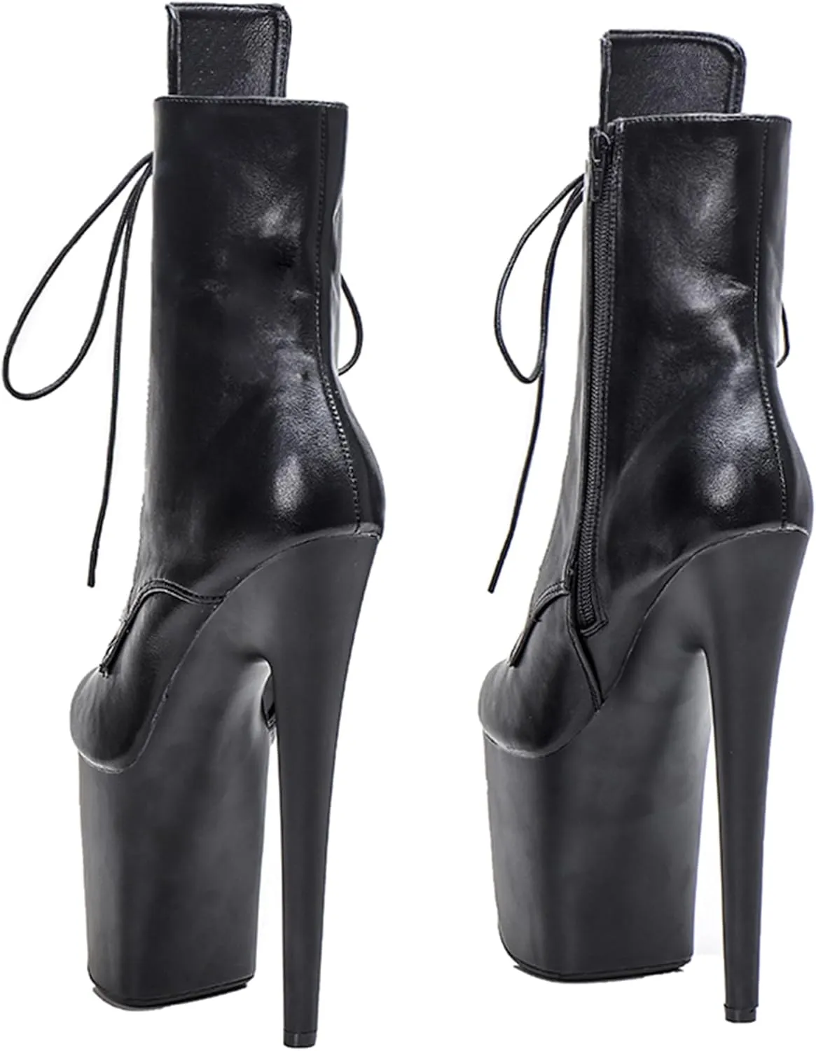 WUXIN H&P 8 Inch Pole Dance Boot Shoes, Exotic Stiletto Platform Heels