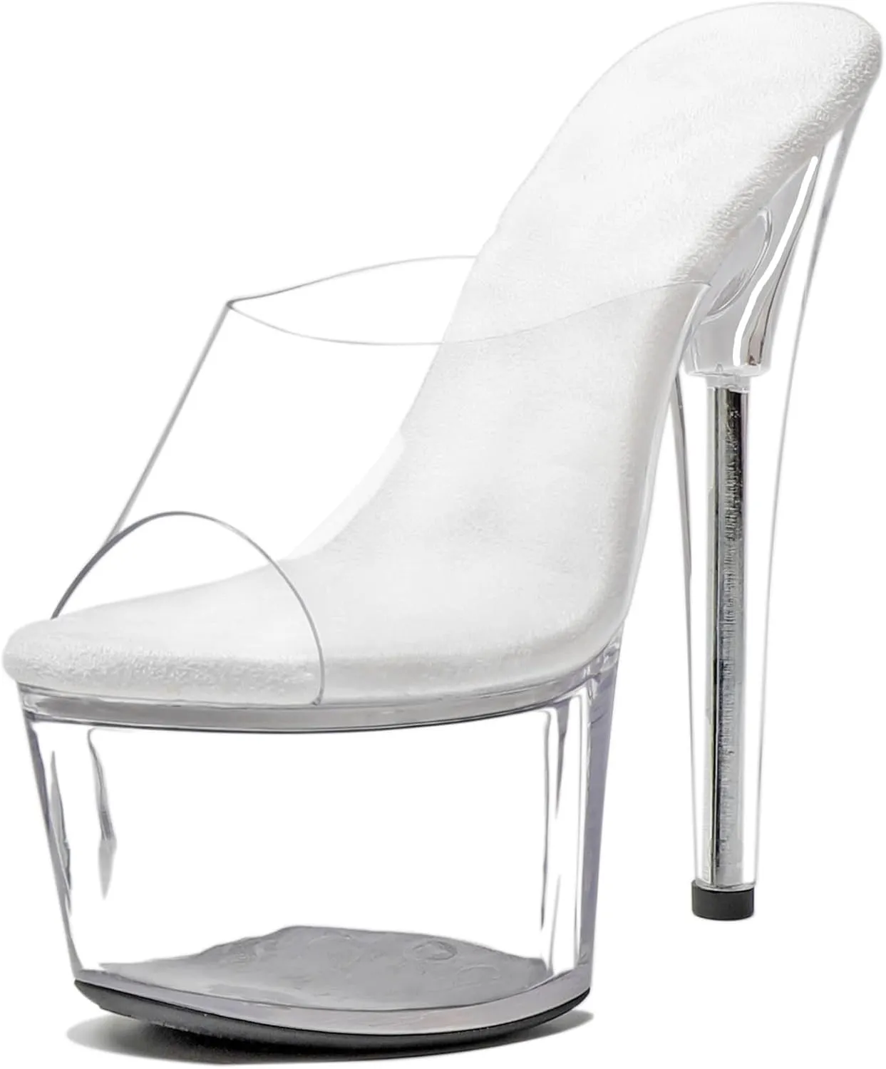 WUXIN H&P Women's 7 in Clear Platform Sandal Heels Sexy, 7 in Pole Dance High Heel Clear Platform, 17 cm Exotic Platform Pole Dancer Heels Shoes Stiletto