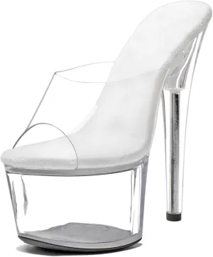 WUXIN H&P Women's 7 in Clear Platform Sandal Heels Sexy, 7 in Pole Dance High Heel Clear Platform, 17 cm Exotic Platform Pole Dancer Heels Shoes Stiletto
