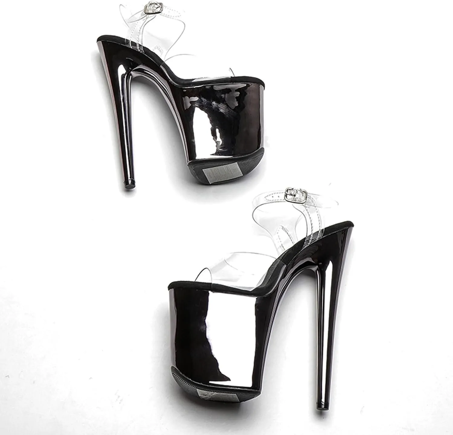WUXIN H&P Women's 8 in Pole Dance High Heel Clear Platform Stiletto 6 7 in - Exotic Modern Dance Shoes for Pole Dancers, Exotic Dancers