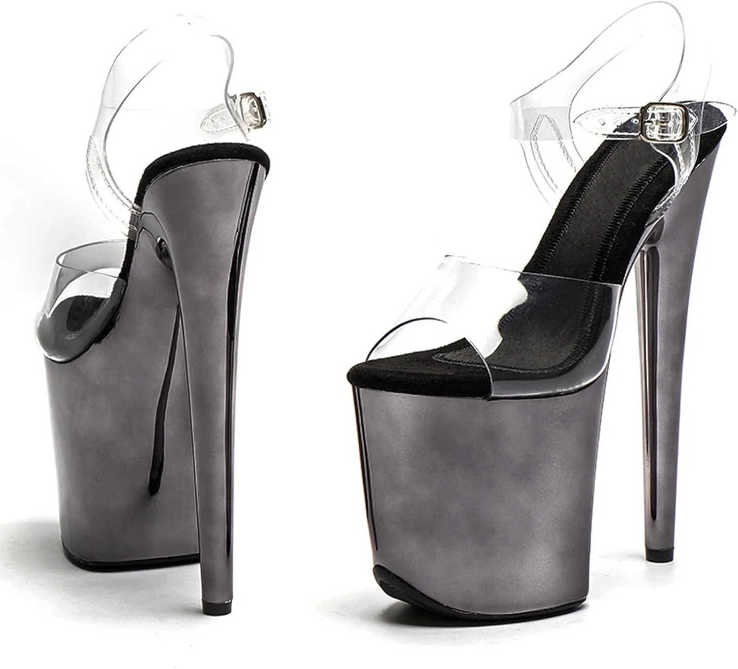 WUXIN H&P Women's 8 in Pole Dance High Heel Clear Platform Stiletto 6 7 in - Exotic Modern Dance Shoes for Pole Dancers, Exotic Dancers