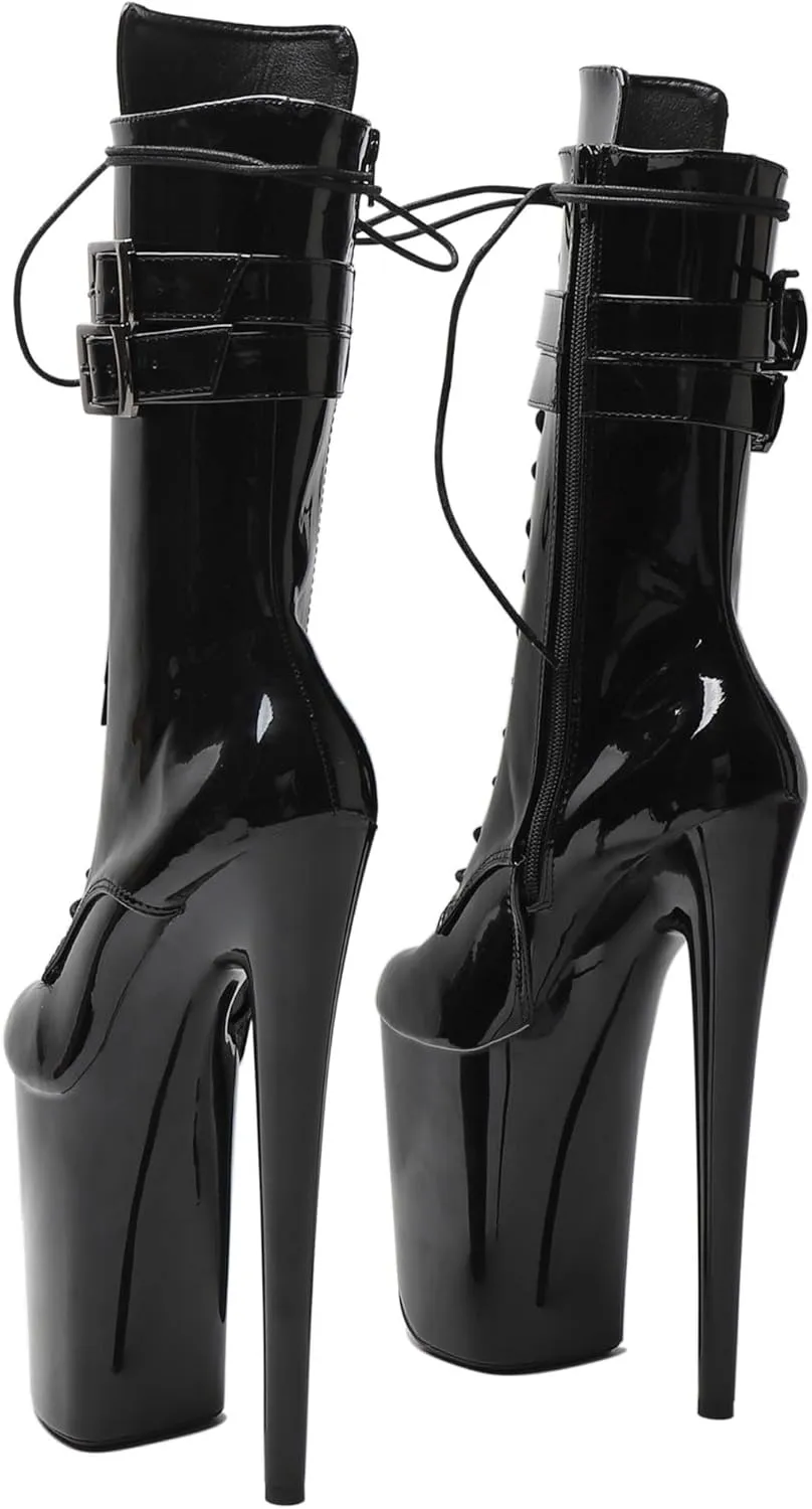 WUXIN H&P Women's 9 in Pole Dance Boot Shoes, 9 in Exotic Stiletto Platform, 23 cm Stiletto Platform Pole Dancing Shoes Ankle Boots Heels