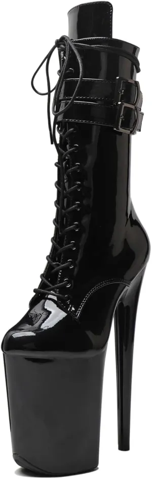 WUXIN H&P Women's 9 in Pole Dance Boot Shoes, 9 in Exotic Stiletto Platform, 23 cm Stiletto Platform Pole Dancing Shoes Ankle Boots Heels