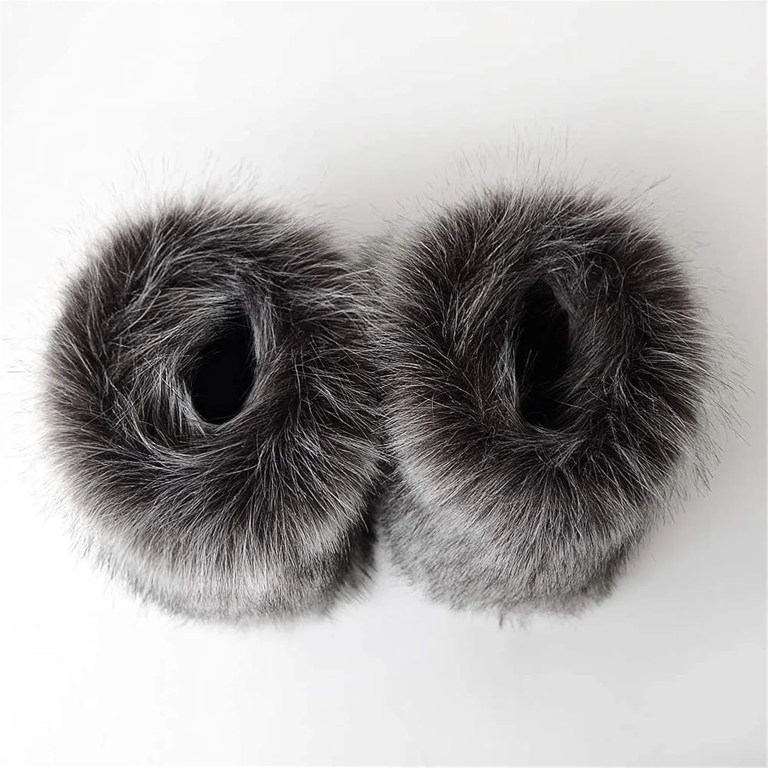 YESBOR Women's Winter Faux Fur Boots Round Toe Warm Fuzzy Fluffy Furry Snow Boots Flat Shoes