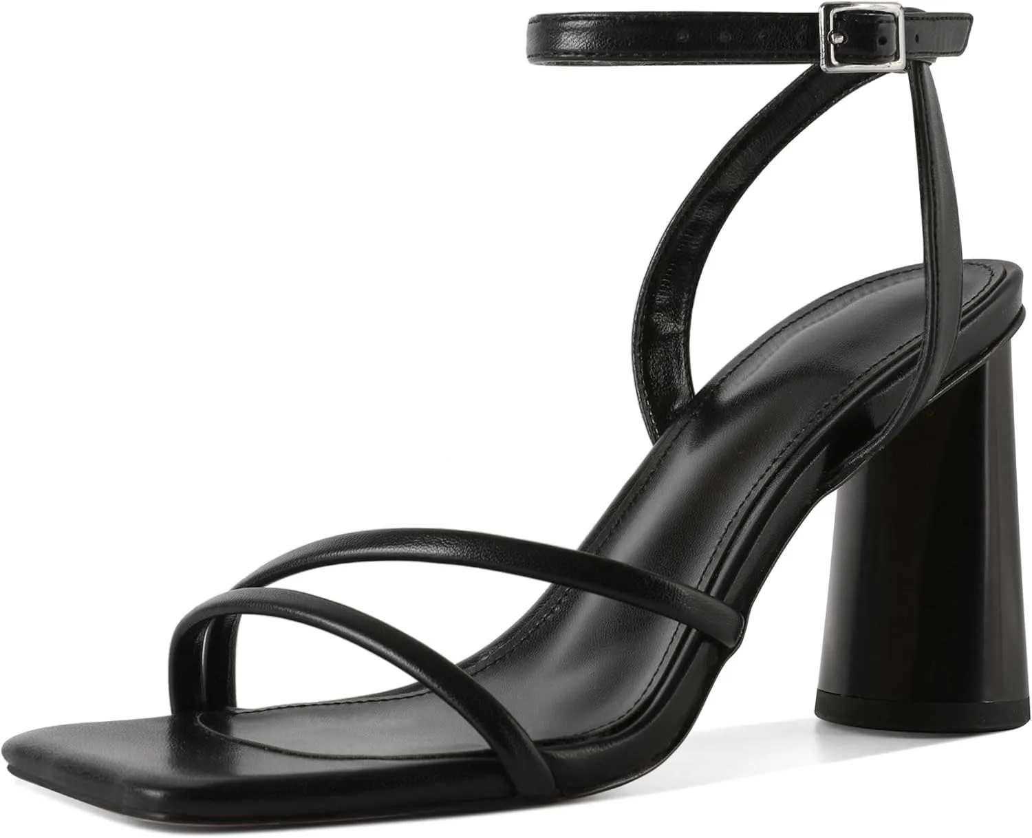 YODEKS Chunky Heels For Women Strappy High Heels 3.5" Heeled Sandals Open Toe Shoes US US Size 5-13