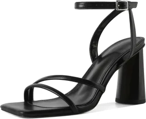 YODEKS Chunky Heels For Women Strappy High Heels 3.5" Heeled Sandals Open Toe Shoes US US Size 5-13