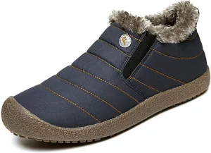 YUKTOPA Winter Snow Boots Slip-on Water Resistant Booties Anti-Slip Lightweight Ankle Boots with Full Fur for Men Women …