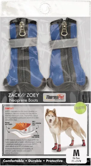 Zack & Zoey ThermaPet Neoprene Boots, Blue, Large