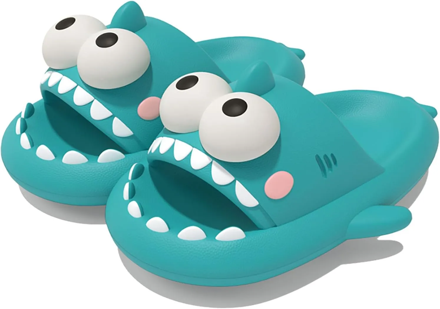 Zureto Big Eye Shark Slides, Original Cute Funny 3D Big Eye Shark Cartoon Animal Slippers Sandals