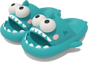 Zureto Big Eye Shark Slides, Original Cute Funny 3D Big Eye Shark Cartoon Animal Slippers Sandals